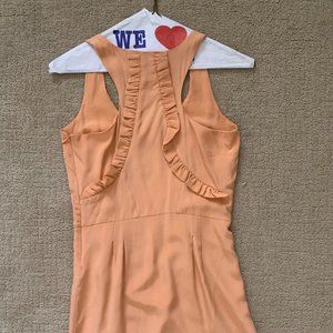 Madison Marcus Crepe Orange Dress, Size XS
